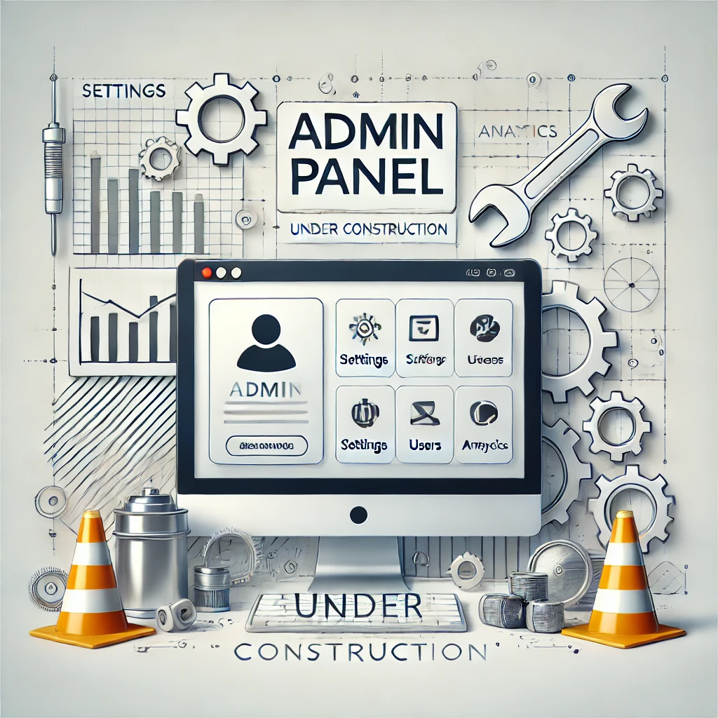 Yapım aşamasındaki admin paneli